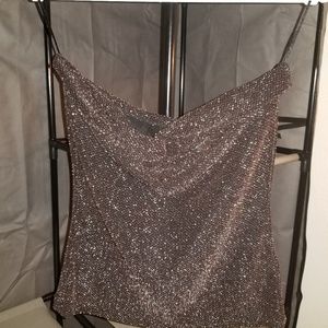 Sparkly strapless top